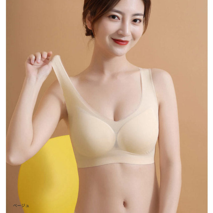 カップ付き薄手シームレスブラ