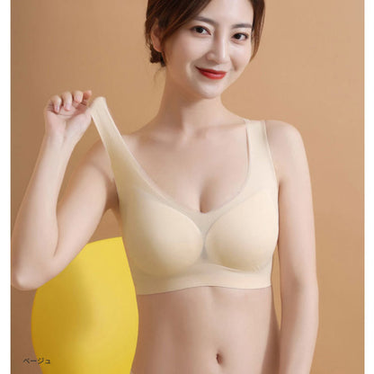 カップ付き薄手シームレスブラ