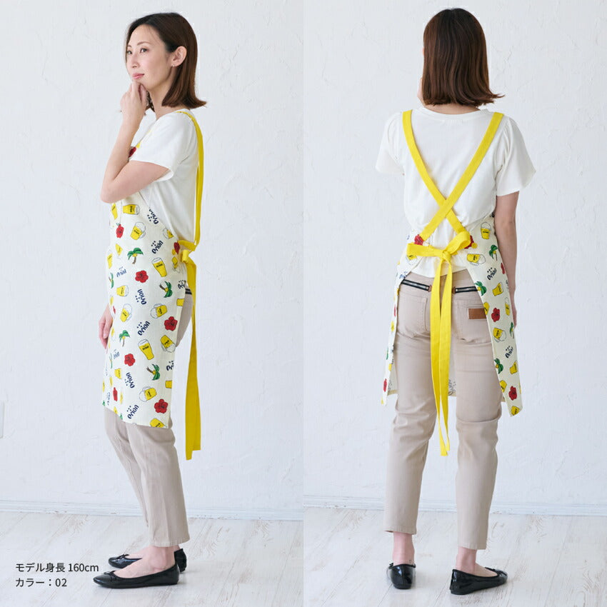 前後2WAY着用可能デニムワンピースエプロン
