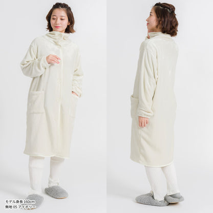 ふわふわブランケットローブ 100cm丈 着る毛布 ブランケット ローブ ふわふわ レディース かわいい あったかグッズ ギフト プレゼント ルームウェア 部屋着 あったか 暖かい 防寒 冬 無地 おしゃれ 男女兼用  ロング  ミディアム 100cm