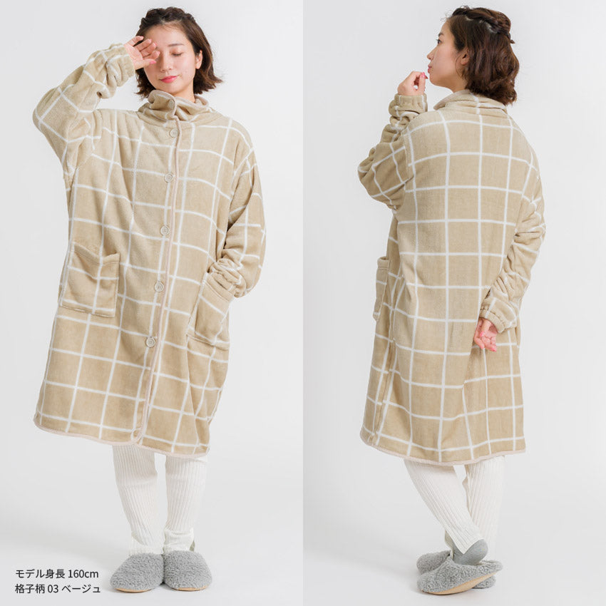 ふわふわブランケットローブ 100cm丈 着る毛布 ブランケット ローブ ふわふわ レディース かわいい あったかグッズ ギフト プレゼント ルームウェア 部屋着 あったか 暖かい 防寒 冬 無地 おしゃれ 男女兼用  ロング  ミディアム 100cm