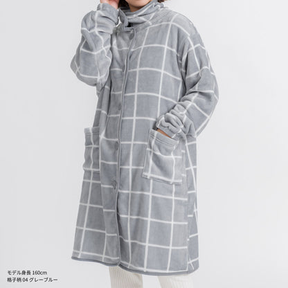 ふわふわブランケットローブ 100cm丈 着る毛布 ブランケット ローブ ふわふわ レディース かわいい あったかグッズ ギフト プレゼント ルームウェア 部屋着 あったか 暖かい 防寒 冬 無地 おしゃれ 男女兼用  ロング  ミディアム 100cm