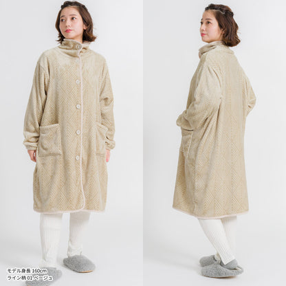 ふわふわブランケットローブ 100cm丈 着る毛布 ブランケット ローブ ふわふわ レディース かわいい あったかグッズ ギフト プレゼント ルームウェア 部屋着 あったか 暖かい 防寒 冬 無地 おしゃれ 男女兼用  ロング  ミディアム 100cm