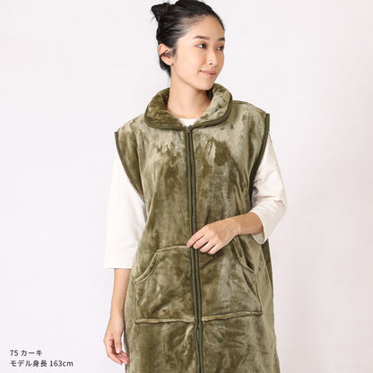 ベスト型ふわふわ着る毛布