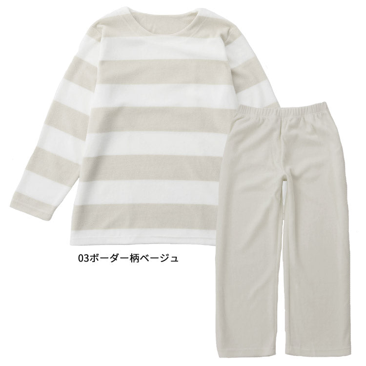 マイクロフリースパジャマ上下セット