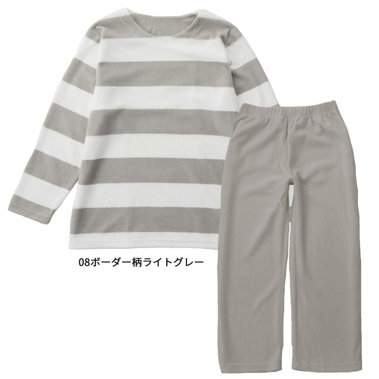 マイクロフリースパジャマ上下セットパジャマルームウェアぱじゃまふわふわレディースかわいいあったかグッズギフトプレゼントルームウェア部屋着あったか暖かい防寒冬無地おしゃれボーダートップスボトムス上下セット