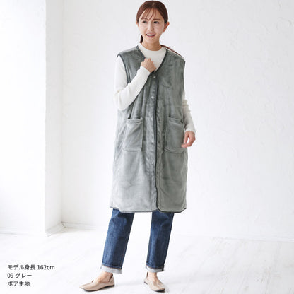 ポケット付きリバーシブルキルティングベスト