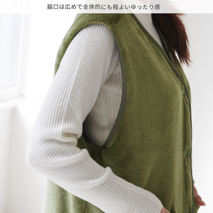 ポケット付きリバーシブルキルティングベスト