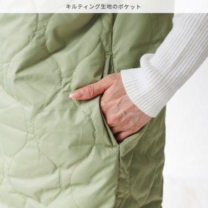 ポケット付きリバーシブルキルティングベスト