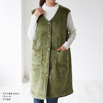 ポケット付きリバーシブルキルティングベスト