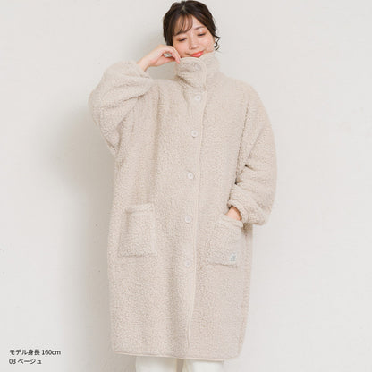 ふわふわボアブランケットローブ 100cm丈 着る毛布 ボア ブランケット ローブ ふわふわ レディース かわいい あったかグッズ ギフト プレゼント ルームウェア 部屋着 あったか 暖かい 防寒 冬 無地 おしゃれ 男女兼用 ロング ミディアム 100cm