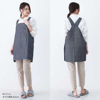 あったか裏ボアデニムサロペットエプロン
