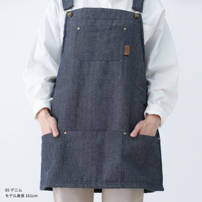 あったか裏ボアデニムサロペットエプロン