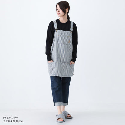 あったか裏ボアデニムサロペットエプロン