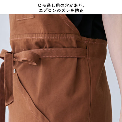 お尻が隠れるキャンバスワークエプロン