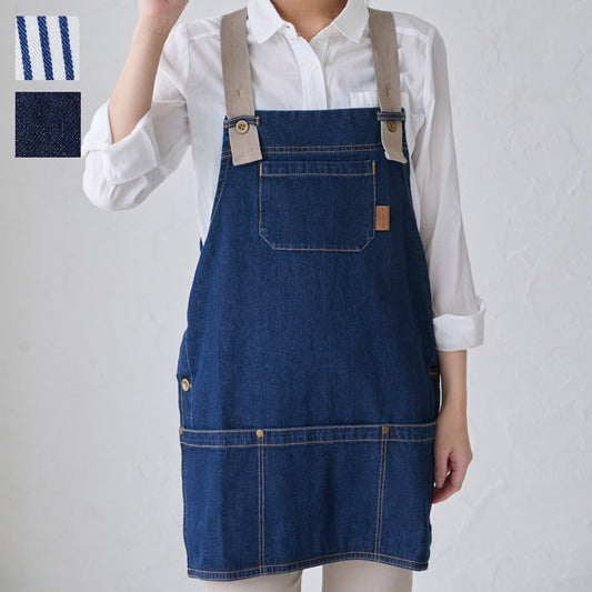 デニムサロペットエプロン