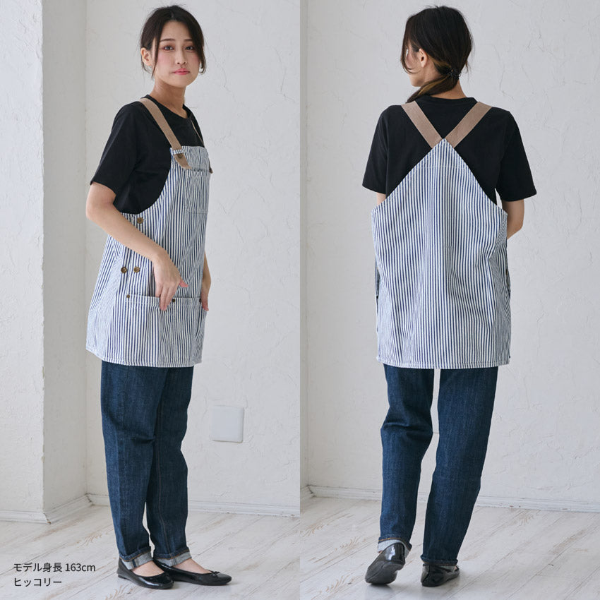 デニムサロペットエプロン