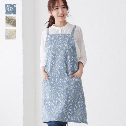 すずらん柄エプロンクロス