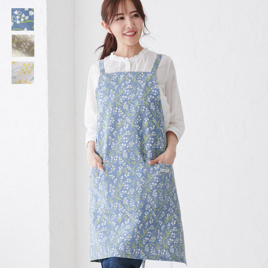すずらん柄エプロンクロス