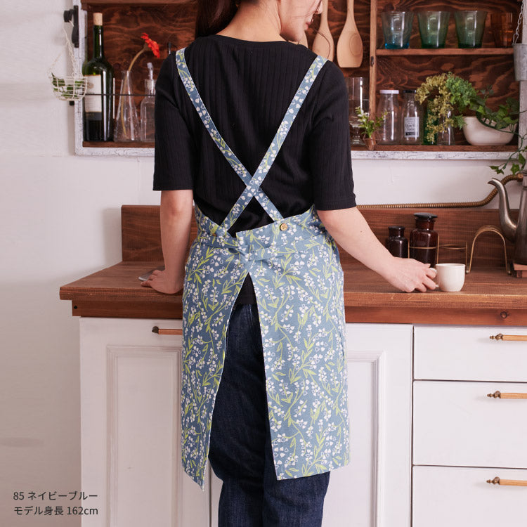 すずらん柄エプロンクロス