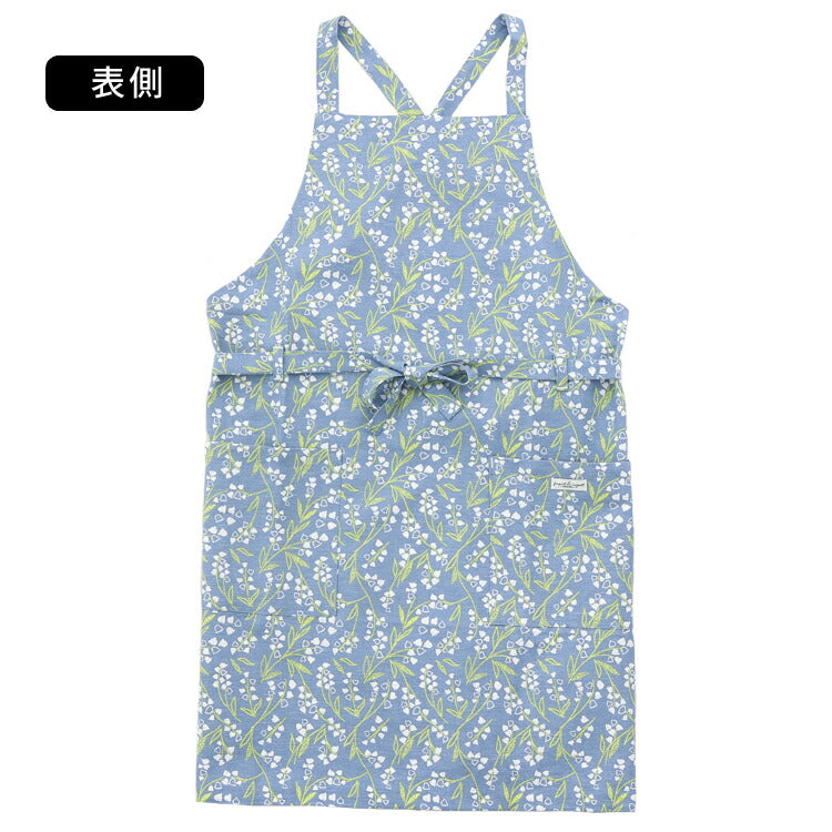すずらん柄エプロンクロス