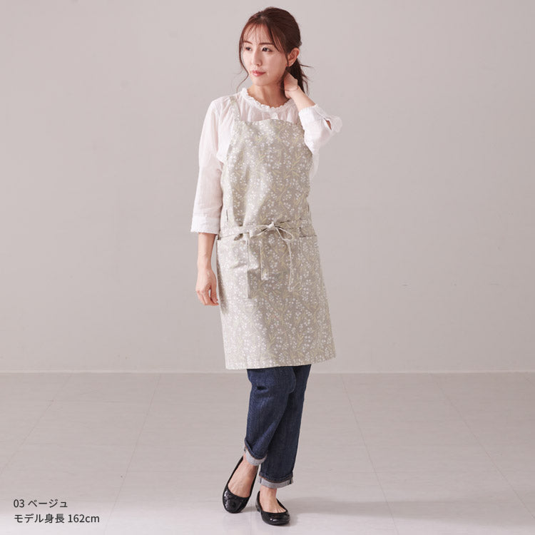 すずらん柄エプロンクロス