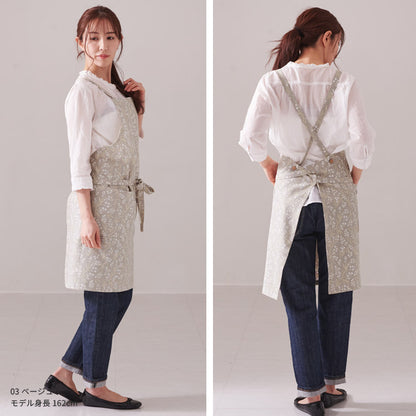 すずらん柄エプロンクロス