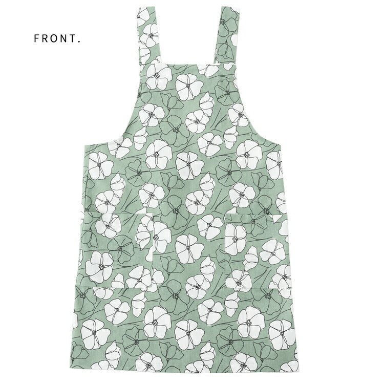 H型花柄エプロンエプロン