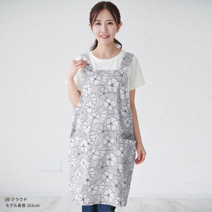 H型花柄エプロンエプロン