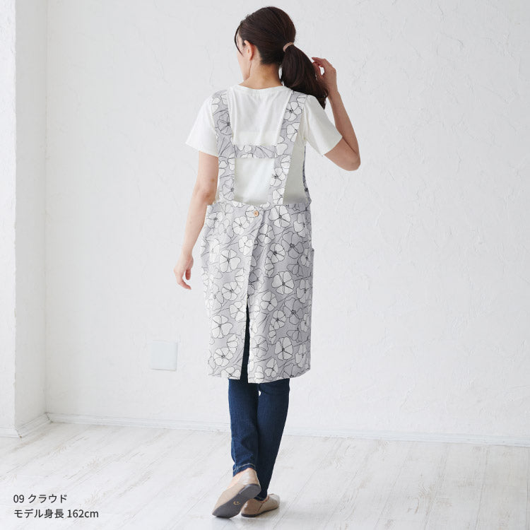 H型花柄エプロンエプロン
