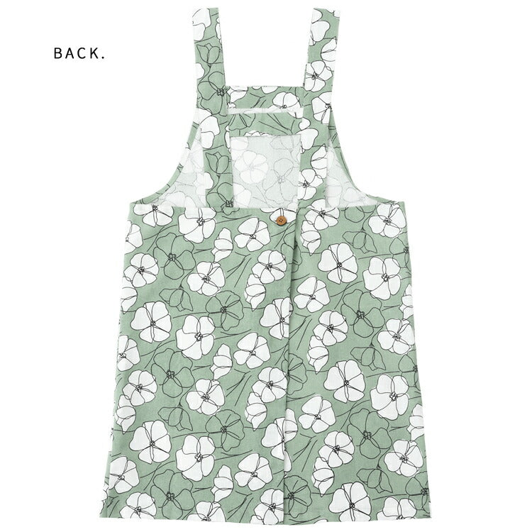 H型花柄エプロンエプロン