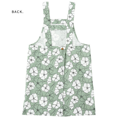 H型花柄エプロンエプロン