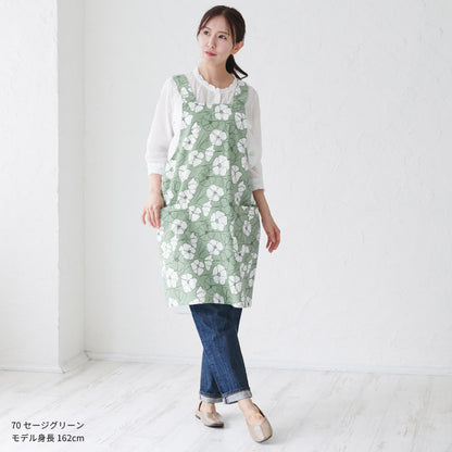H型花柄エプロンエプロン