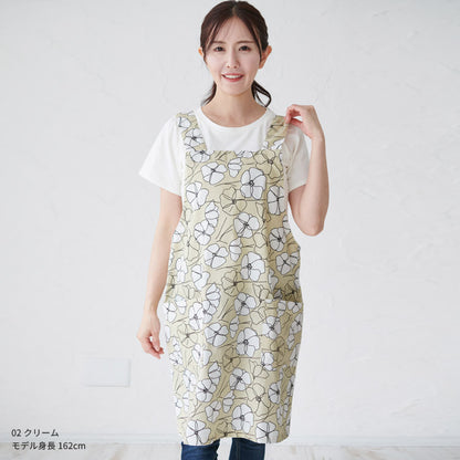 H型花柄エプロンエプロン