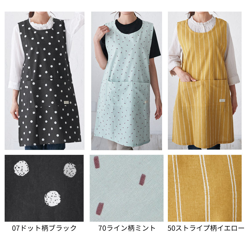 M～Lサイズデニム調ネコ割烹着割烹着保育士かわいいかっぽう着ゆったり大きいサイズＬＬ２Ｌギンガムネコ柄猫ねこ幼稚園介護士看護師家事大人用給食学校家事おしゃれかっぽうぎ