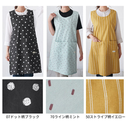 M～Lサイズデニム調ネコ割烹着割烹着保育士かわいいかっぽう着ゆったり大きいサイズＬＬ２Ｌギンガムネコ柄猫ねこ幼稚園介護士看護師家事大人用給食学校家事おしゃれかっぽうぎ