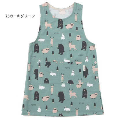 M～Lサイズデニム調ネコ割烹着割烹着保育士かわいいかっぽう着ゆったり大きいサイズＬＬ２Ｌギンガムネコ柄猫ねこ幼稚園介護士看護師家事大人用給食学校家事おしゃれかっぽうぎ