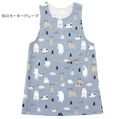 M～Lサイズデニム調ネコ割烹着割烹着保育士かわいいかっぽう着ゆったり大きいサイズＬＬ２Ｌギンガムネコ柄猫ねこ幼稚園介護士看護師家事大人用給食学校家事おしゃれかっぽうぎ
