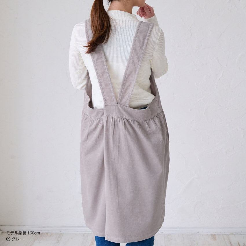 コーデュロイエプロン