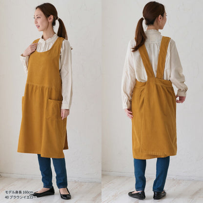 コーデュロイエプロン