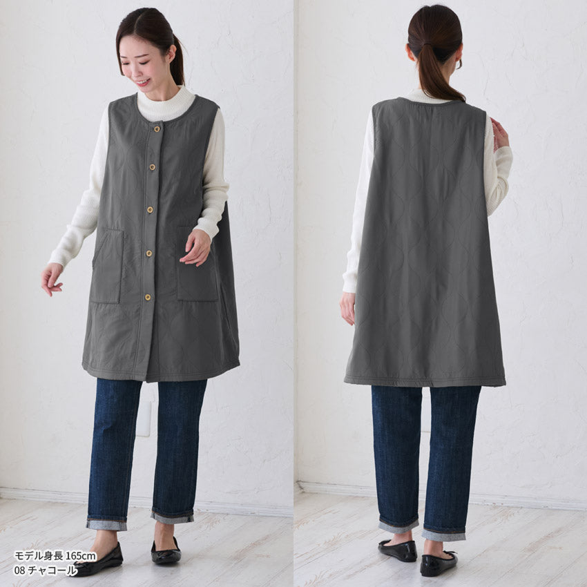 お尻が隠れる裏フリースエプロン