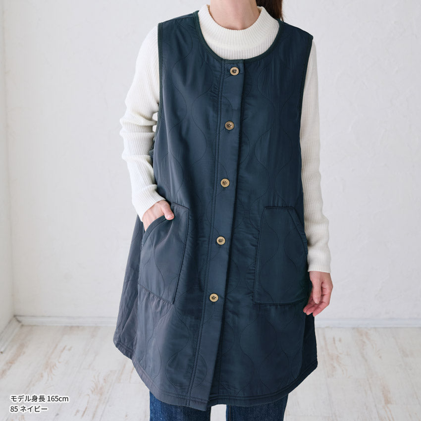 お尻が隠れる裏フリースエプロン