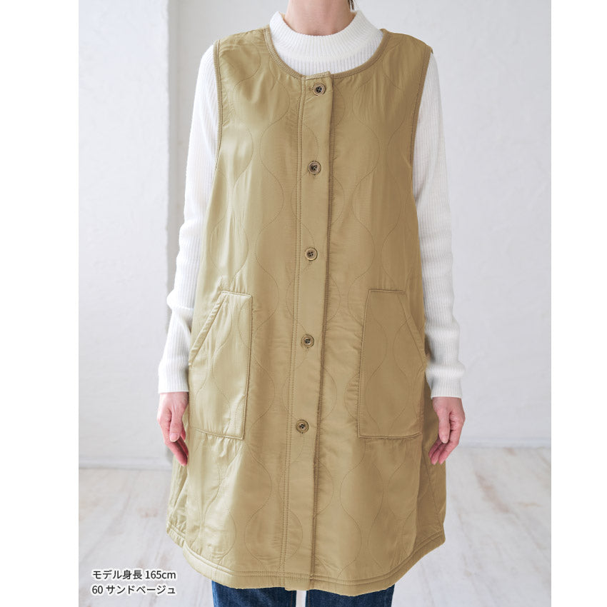 お尻が隠れる裏フリースエプロン