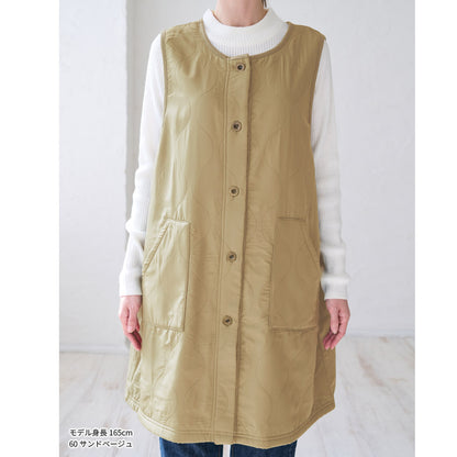 お尻が隠れる裏フリースエプロン