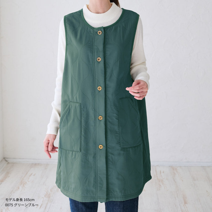 お尻が隠れる裏フリースエプロン