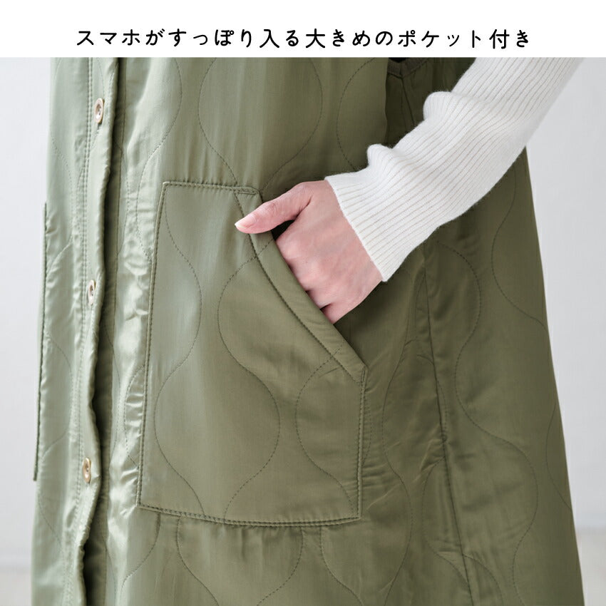 お尻が隠れる裏フリースエプロン