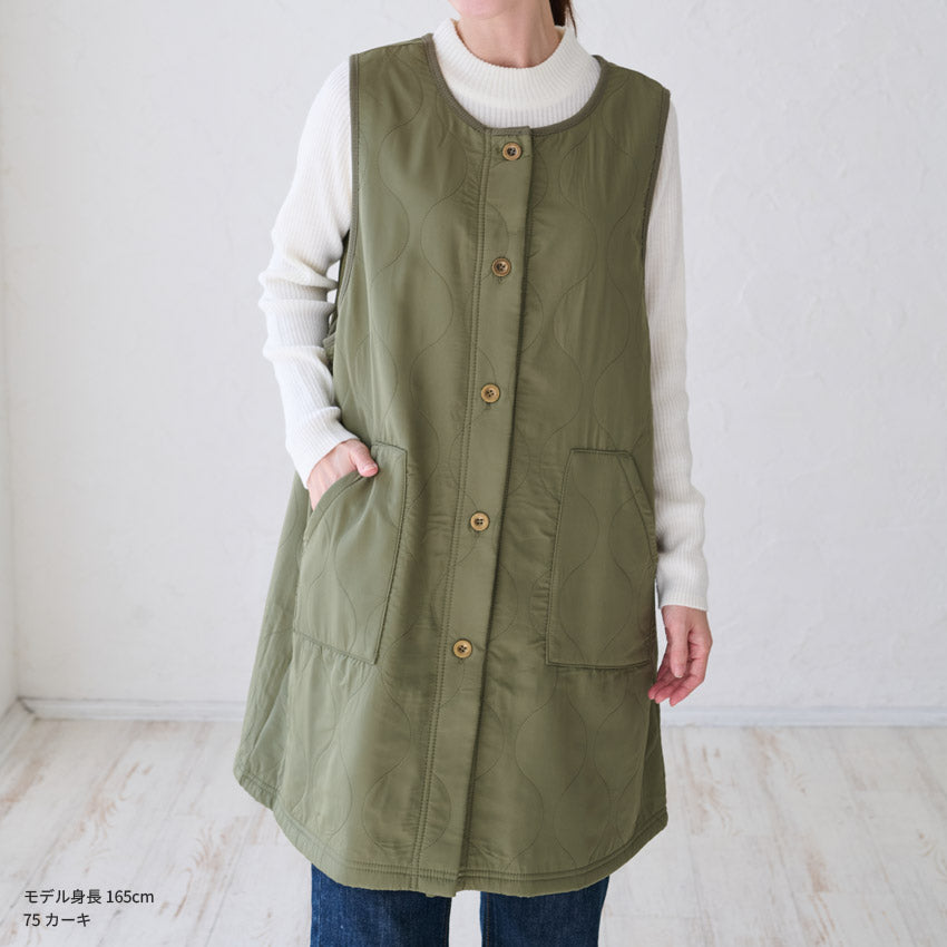 お尻が隠れる裏フリースエプロン