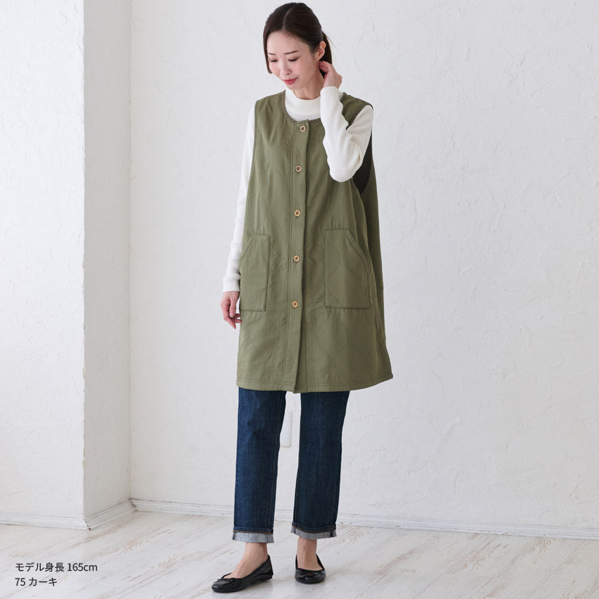 お尻が隠れる裏フリースエプロン