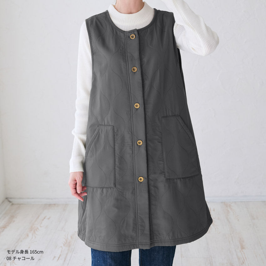 お尻が隠れる裏フリースエプロン