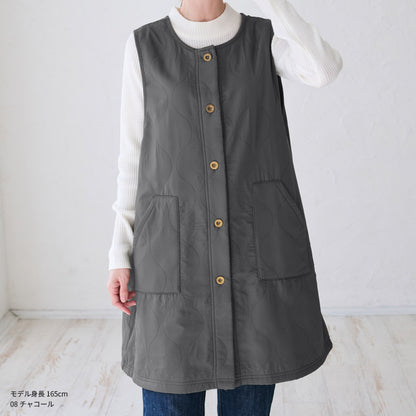 お尻が隠れる裏フリースエプロン